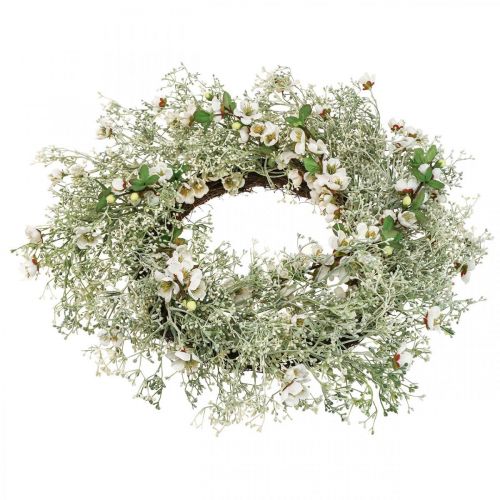 Product Spring wreath cherry blossoms gypsophila wreath artificial Ø50cm
