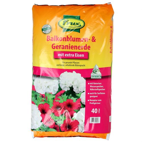 Floristik24 FRUX balcony flower and geranium soil 40l