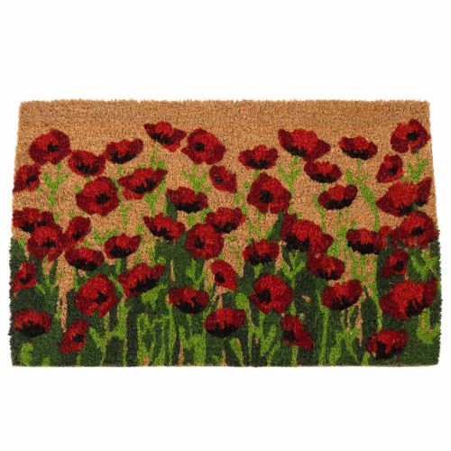 Coir Doormat Poppy Design 60x40x2cm 60% Coir 40% PVC