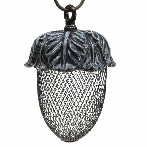 Floristik24 Feeding place acorn for hanging metal Ø13cm H20.5cm