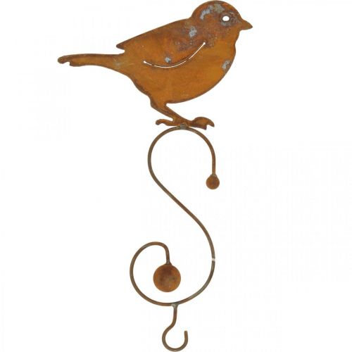 Floristik24 Decorative bird made of metal, food hanger, garden decoration stainless steel L38cm