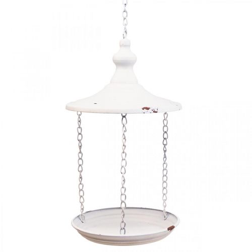 Product Hanging decoration shabby chic decorative bird feeder white Ø20cm