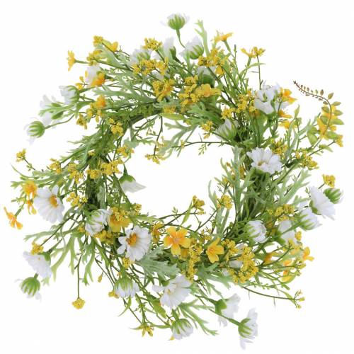 Floristik24 Flower wreath with wood anemones white, yellow Ø30cm