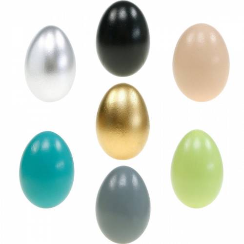 Goose eggs blown eggs Easter decoration various colors 12 pieces