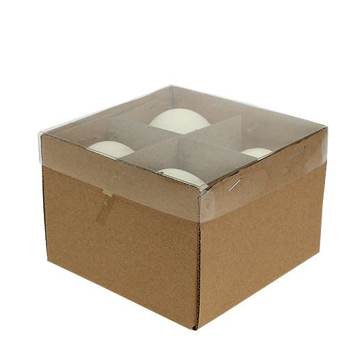 Floristik24 Goose Eggs White 7cm 4pcs