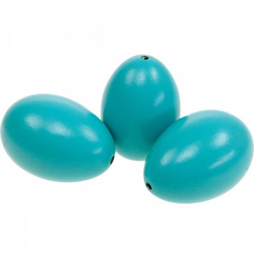 Floristik24 Goose eggs turquoise blown eggs Easter decoration 12pcs