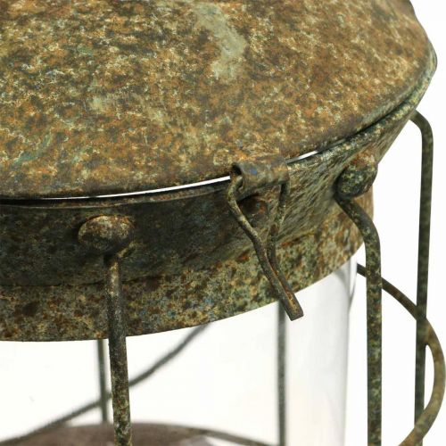 Floristik24 Garden decoration grate, garden lantern, metal lantern Ø17cm H33cm