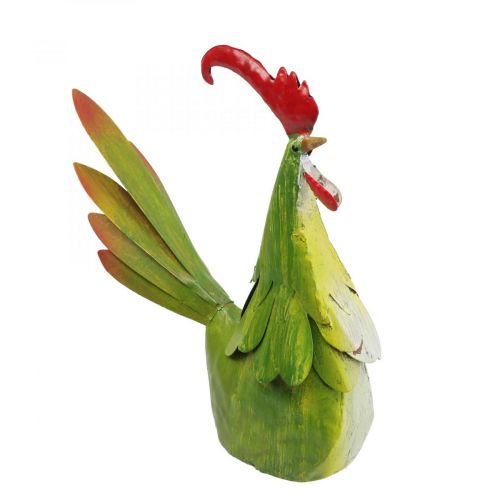 Floristik24 Garden Decoration Rooster Metal Table Decoration Easter Green 24×6×22cm
