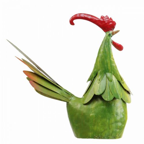 Floristik24 Garden Decoration Rooster Metal Table Decoration Easter Green 24×6×22cm