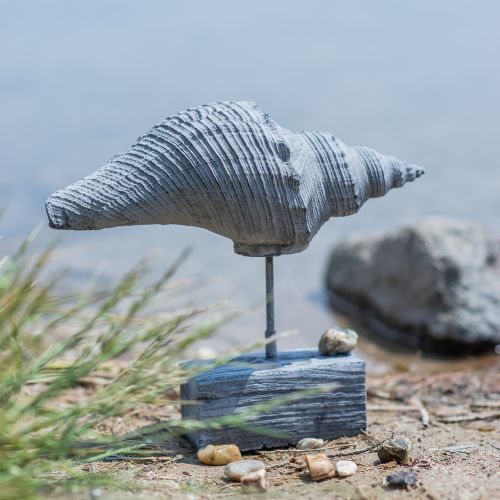 Floristik24 Garden figurine shell on a stand H30cm