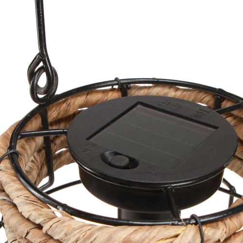Product Garden Light Solar Metal Black Natural Ø18cm H29cm