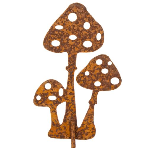Garden stake, rusted metal, fly agaric decorative stake, 10cm, 6 pieces | Floristik24.co.uk