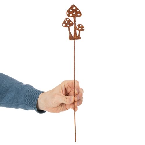Garden stake, rusted metal, fly agaric decorative stake, 10cm, 6 pieces | Floristik24.co.uk