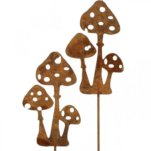 Product Garden Stake Edelrost Fly Agaric Decoration Stake 15cm 6pcs