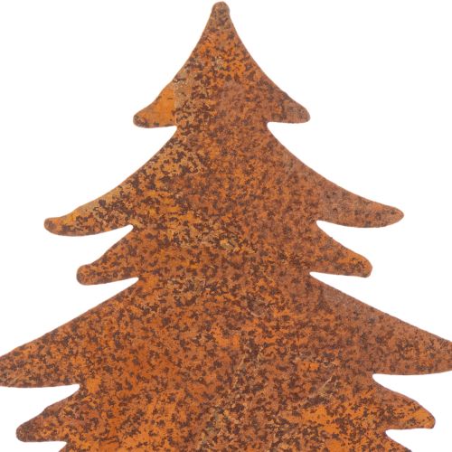 Garden stake, weathered steel, deer, star, fir tree, H10/15cm, 3 pieces | Floristik24.co.uk