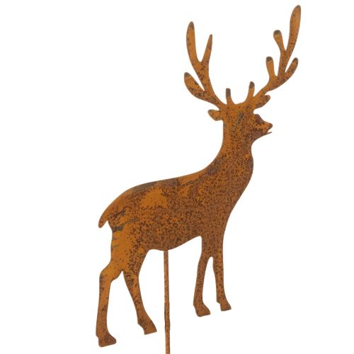 Garden stake, weathered steel, deer, star, fir tree, H14/20, 3 pieces | Floristik24.co.uk