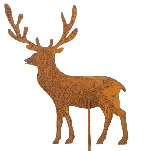 Garden stake, weathered steel, deer, star, fir tree, H14/20, 3 pieces | Floristik24.co.uk