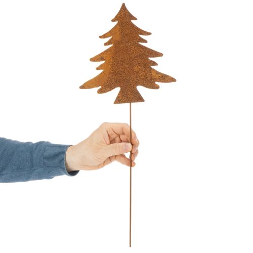 Garden stake, weathered steel, deer, star, fir tree, H14/20, 3 pieces | Floristik24.co.uk