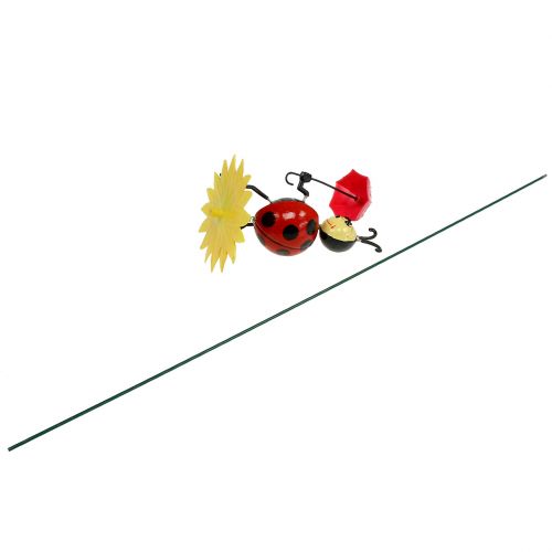 Floristik24 Garden plug Ladybug with umbrella on the bar 74cm
