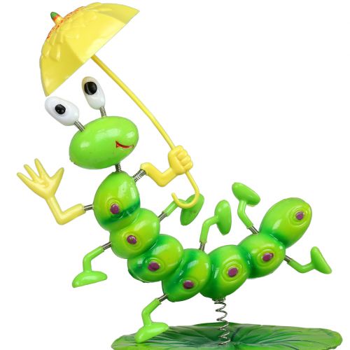 Floristik24 Garden plug caterpillar with umbrella on the rod 74cm