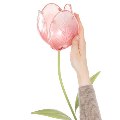 Garden stake flower decorative tulip for flower beds and borders 94cm | Floristik24.co.uk