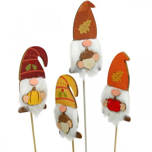 Product Garden stake gnome autumn decoration wood assorted 39cm 8 pcs