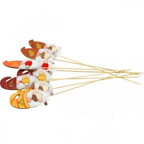 Product Garden stake gnome autumn decoration wood assorted 39cm 8 pcs