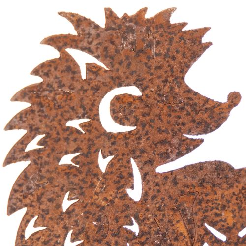 Hedgehog Garden Stake with Rust Effect – 53cm Decorative Metal Ornament | Floristik24.co.uk