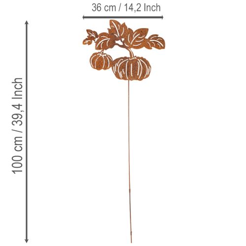 Product Metal Pumpkin Garden Stake – Rustic Autumn Decoration, 100cm