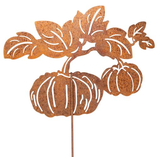 Metal Pumpkin Garden Stake – Rustic Autumn Decoration, 100cm | Floristik24.co.uk