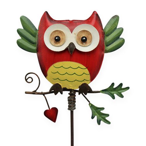 Floristik24 Garden plug metal owl sorted 57cm 2pcs