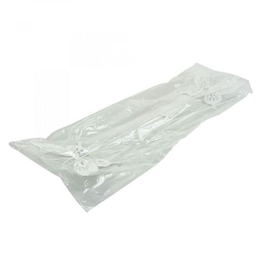 Floristik24 Garden stakes metal butterfly white 14×12.5/52cm 2pcs
