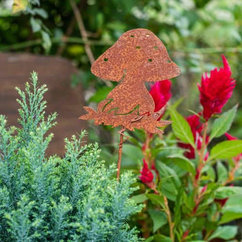 Floristik24 Garden stake mushroom rust fly agaric autumn decoration garden 47cm
