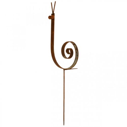 Floristik24 Garden stake snail large rust metal garden decoration H94cm