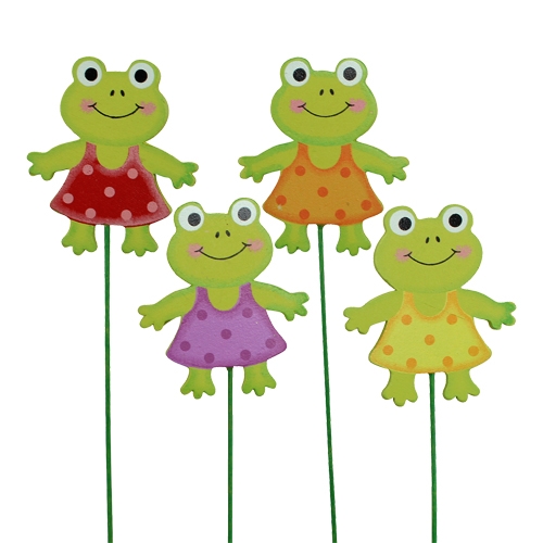 Floristik24 Decoration plug frog 7cm 24pcs