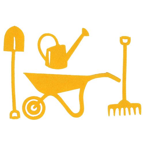 Floristik24 Garden tool felt yellow 12pcs