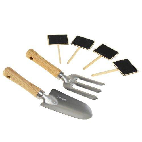 Product Garden tool with flowerbed stakes rake shovel set 25/28cm