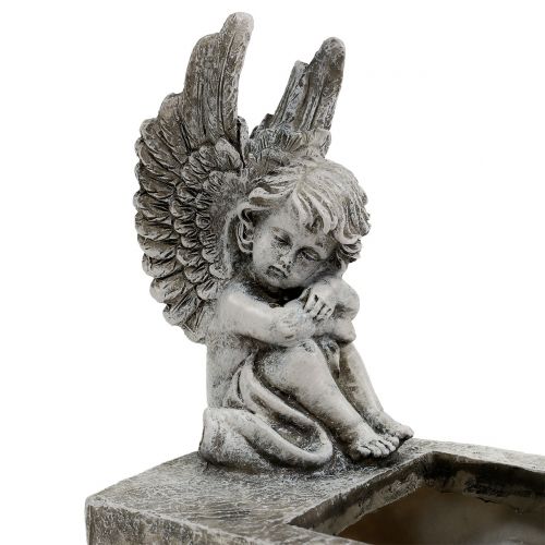 Floristik24 Planter with angel gray 17cm