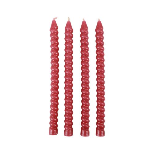 Product Twisted candles spiral candles pink Ø1.4cm H18cm 4pcs