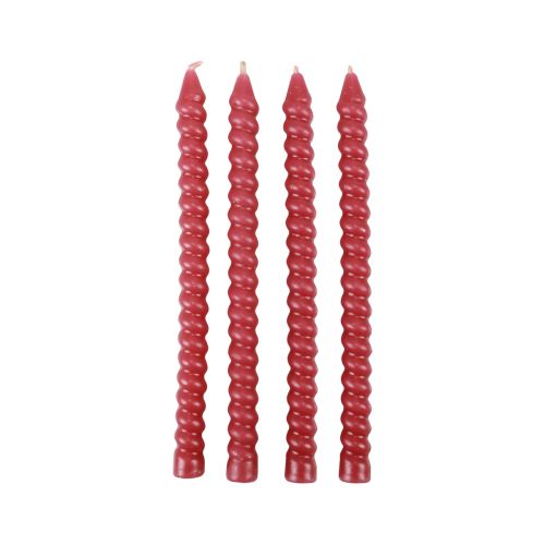 Floristik24 Twisted candles spiral candles pink Ø1.4cm H18cm 4pcs