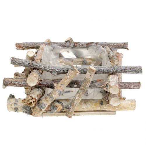 Floristik24 Birch branches white washed 23cm x 23cm H10cm