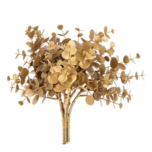 Artificial Eucalyptus Gold Decorative Spray for Table Decoration 24cm | Floristik24.co.uk