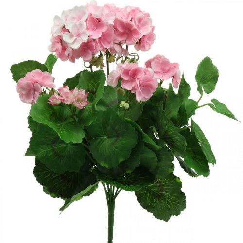 Floristik24 Geranium artificial flower Pink geranium bush artificial 7 flowers H38cm