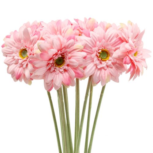 Floristik24 Gerbera pink artificial 47cm 12pcs