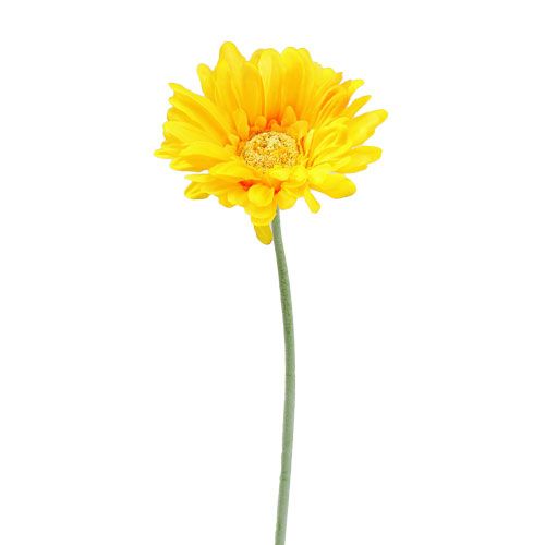 Product Gerbera artificial yellow Ø10cm L55cm 6pcs