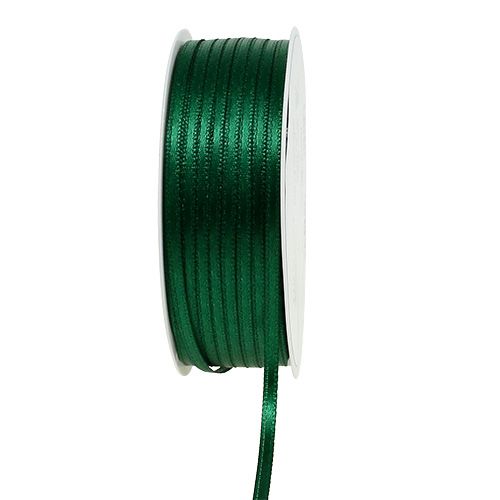 Floristik24 Gift and decoration ribbon 3mm x 50m dark green