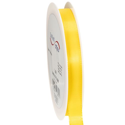 Floristik24 Gift and decorative ribbon, taffeta ribbon, 15mm x 50m, yellow