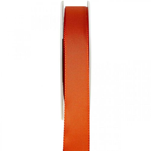 Floristik24 Gift and decoration ribbon Orange silk ribbon 25mm 50m