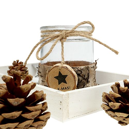 Floristik24 Gift set tray with tealight glasses