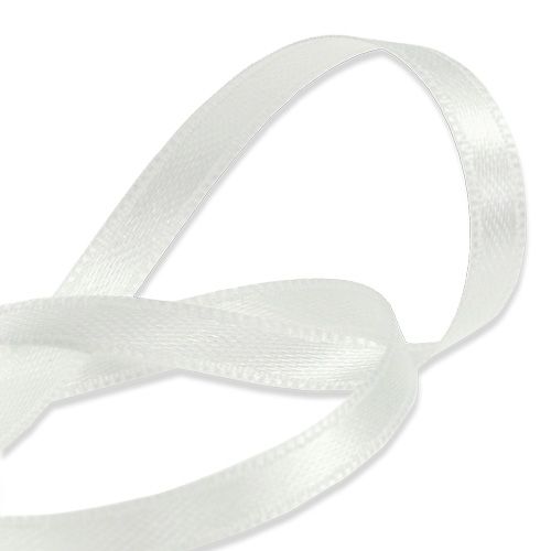 Product Gift ribbon decorative ribbon satin ribbon white 6mm 50m